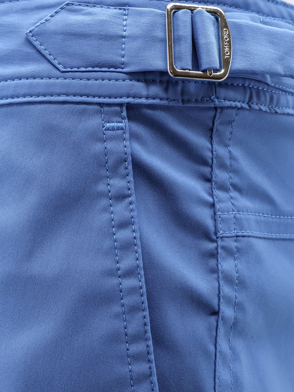 Tom Ford Men's Nylon Swim Trunks Blue