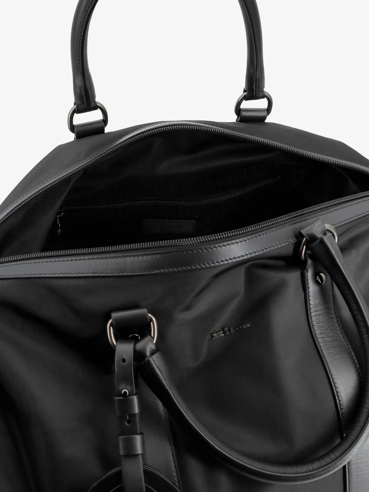 Kiton Men's Nylon Travel Bag Black
