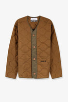 Oamc Peacemaker Men's Combat Liner Quilted Nylon Jacket Beige