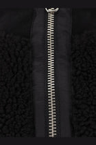 Oamc Peacemaker Men's Fleece Synthetic Fur Bomber Black, view 3