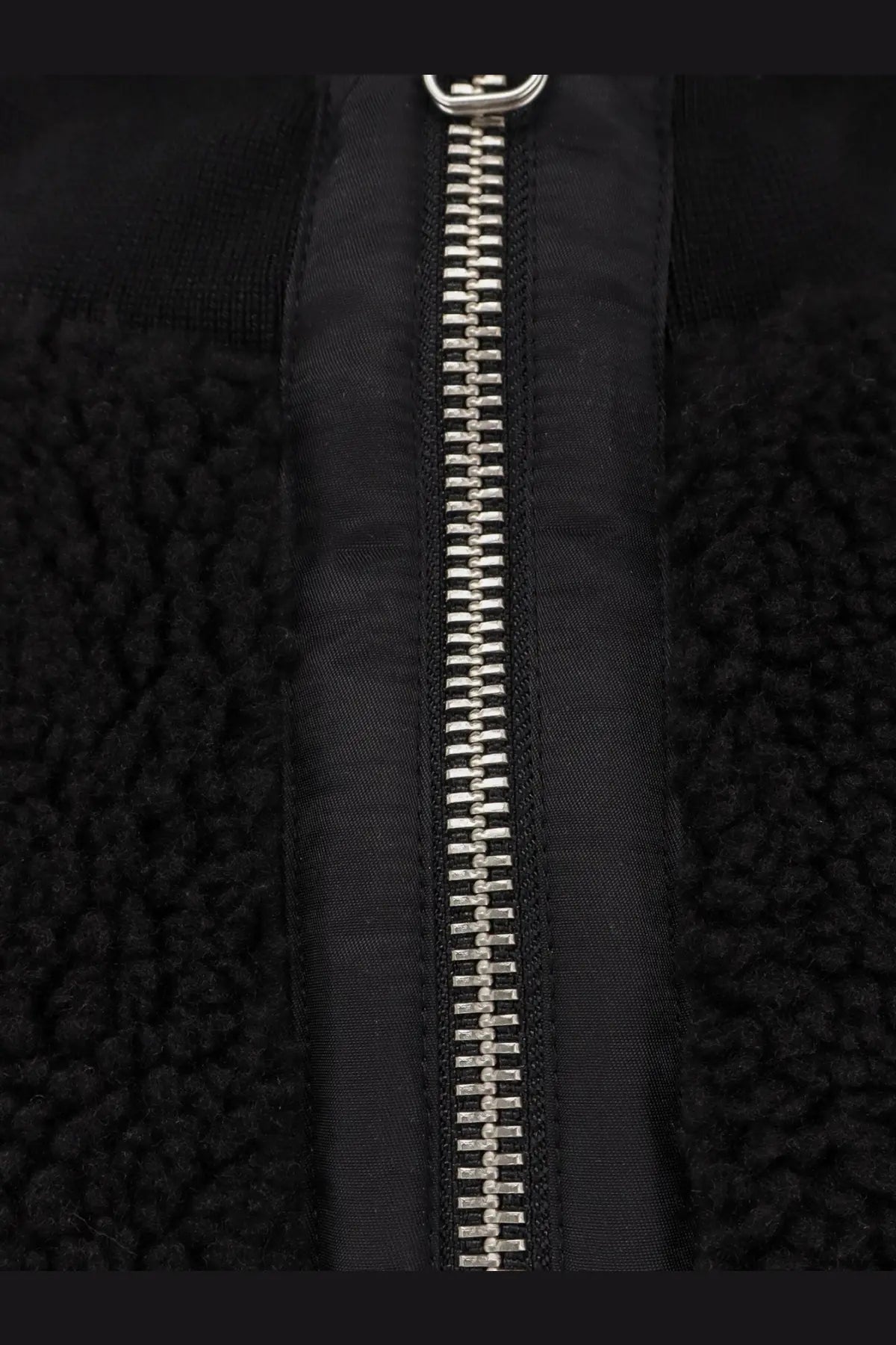 Oamc Peacemaker Men's Fleece Synthetic Fur Bomber Black, view 3