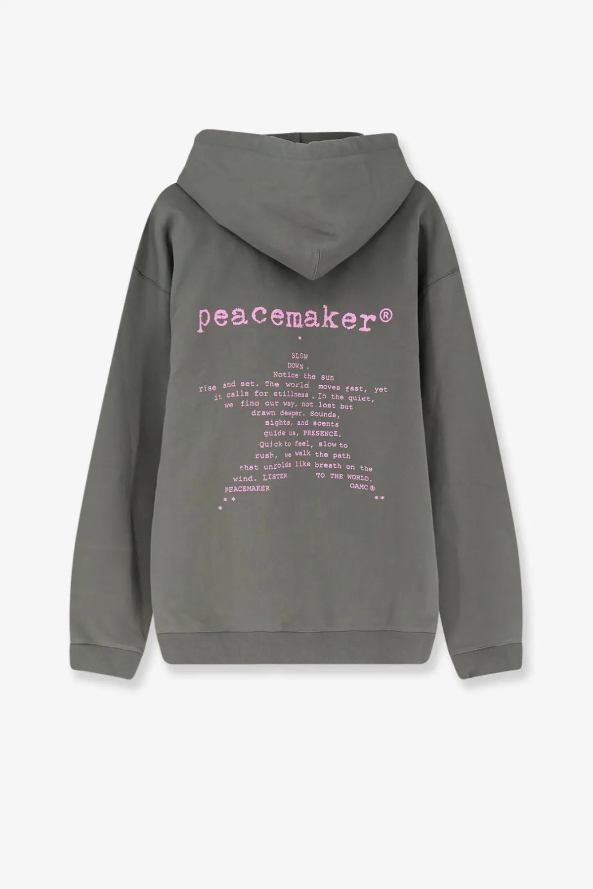 Oamc Peacemaker Men's Loose Fit Hoodie Star Print Sweatshirt Grey, view 2