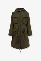 Oamc Peacemaker Men's Padded Nylon Long Jacket Green