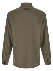 Zegna Oasi Lino Overshirt Grey