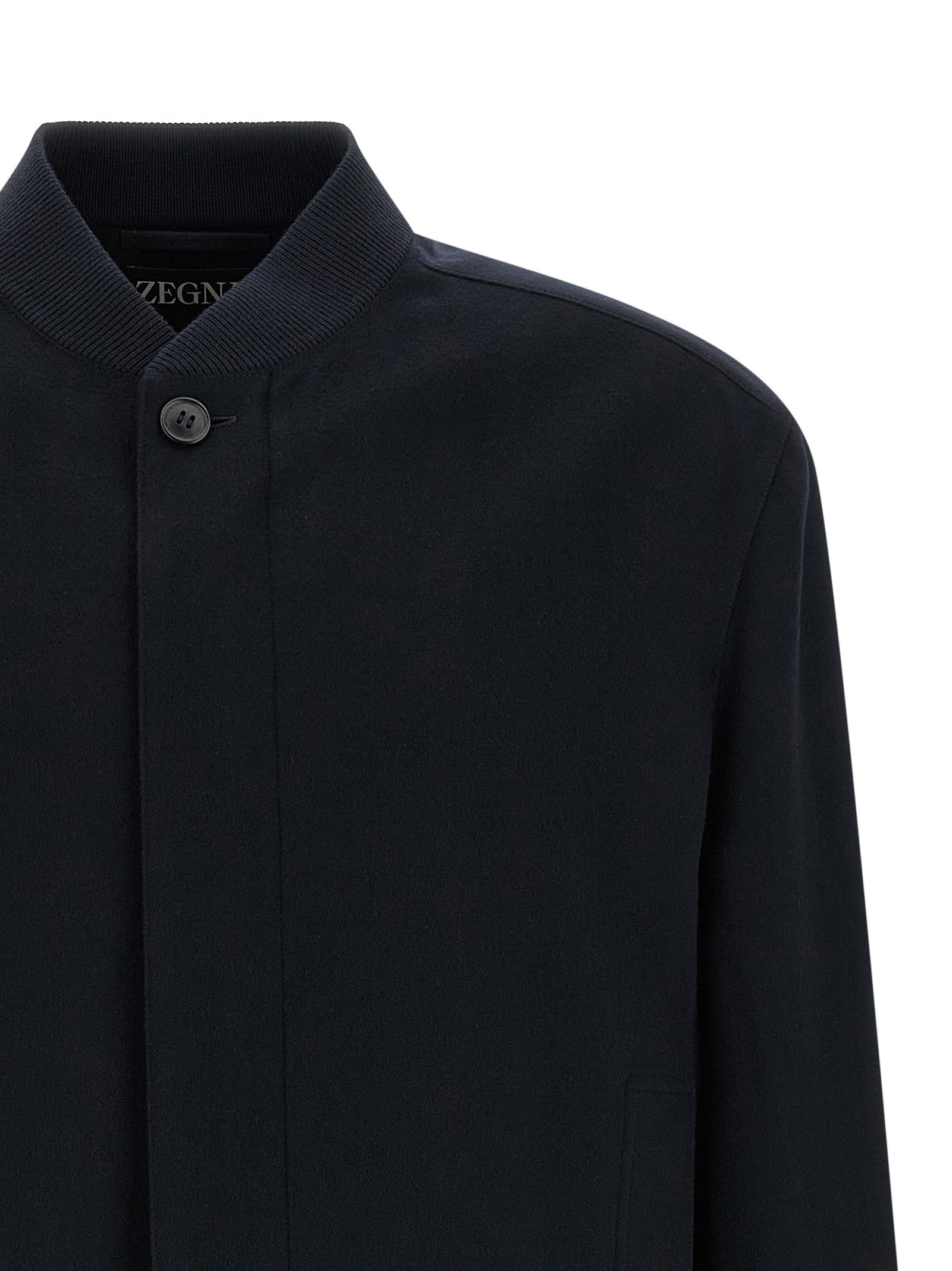 Zegna Oasis Cashmere Bomber Jacket Blue