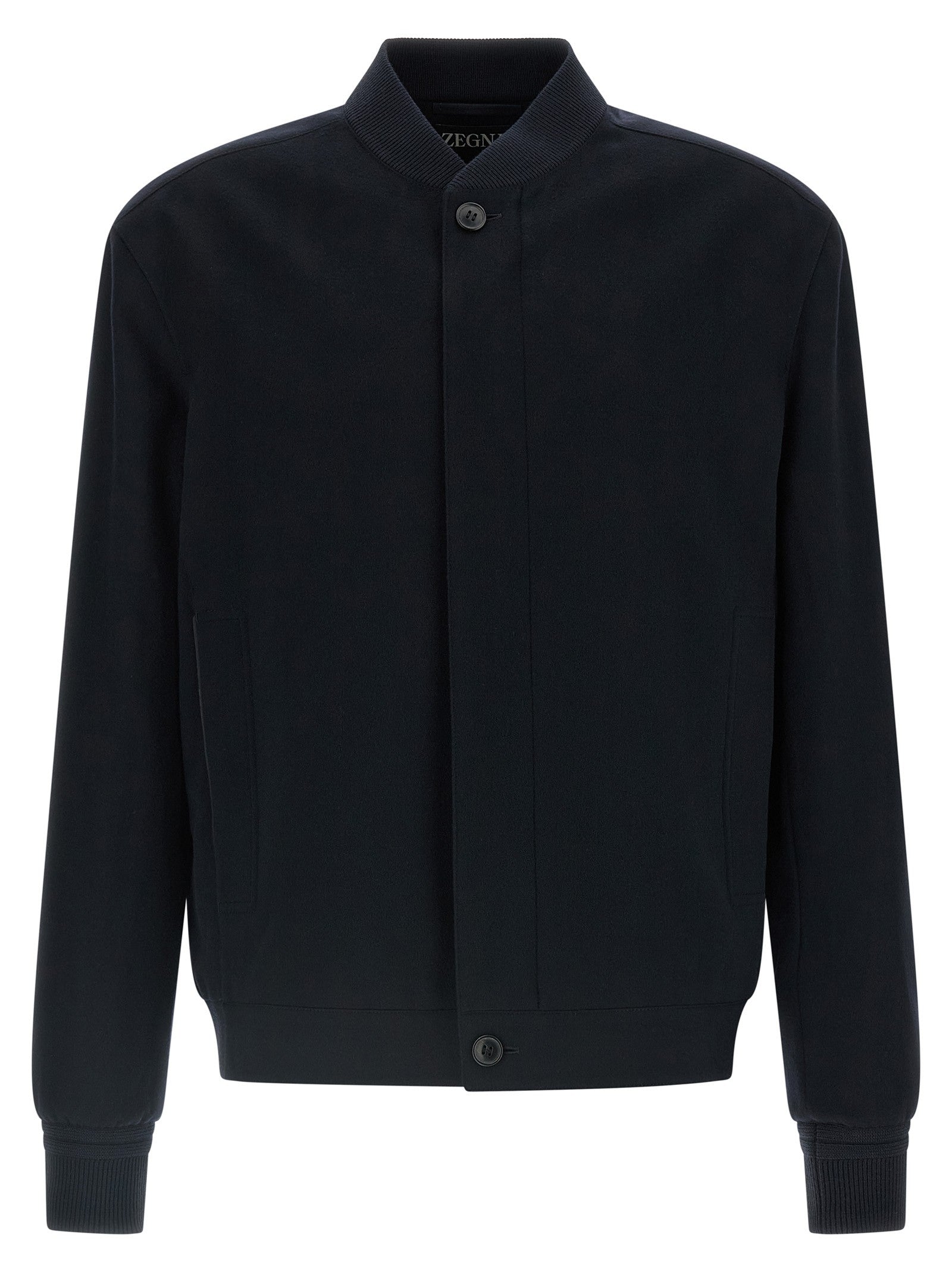 Zegna Oasis Cashmere Bomber Jacket Blue