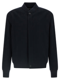 Zegna Oasis Cashmere Bomber Jacket Blue