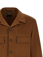 Zegna Oasis Cashmere Overshirt Brown, view 3