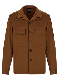 Zegna Oasis Cashmere Overshirt Brown