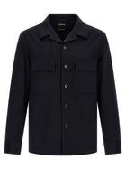 Zegna Oasis Cashmere Overshirt Blue