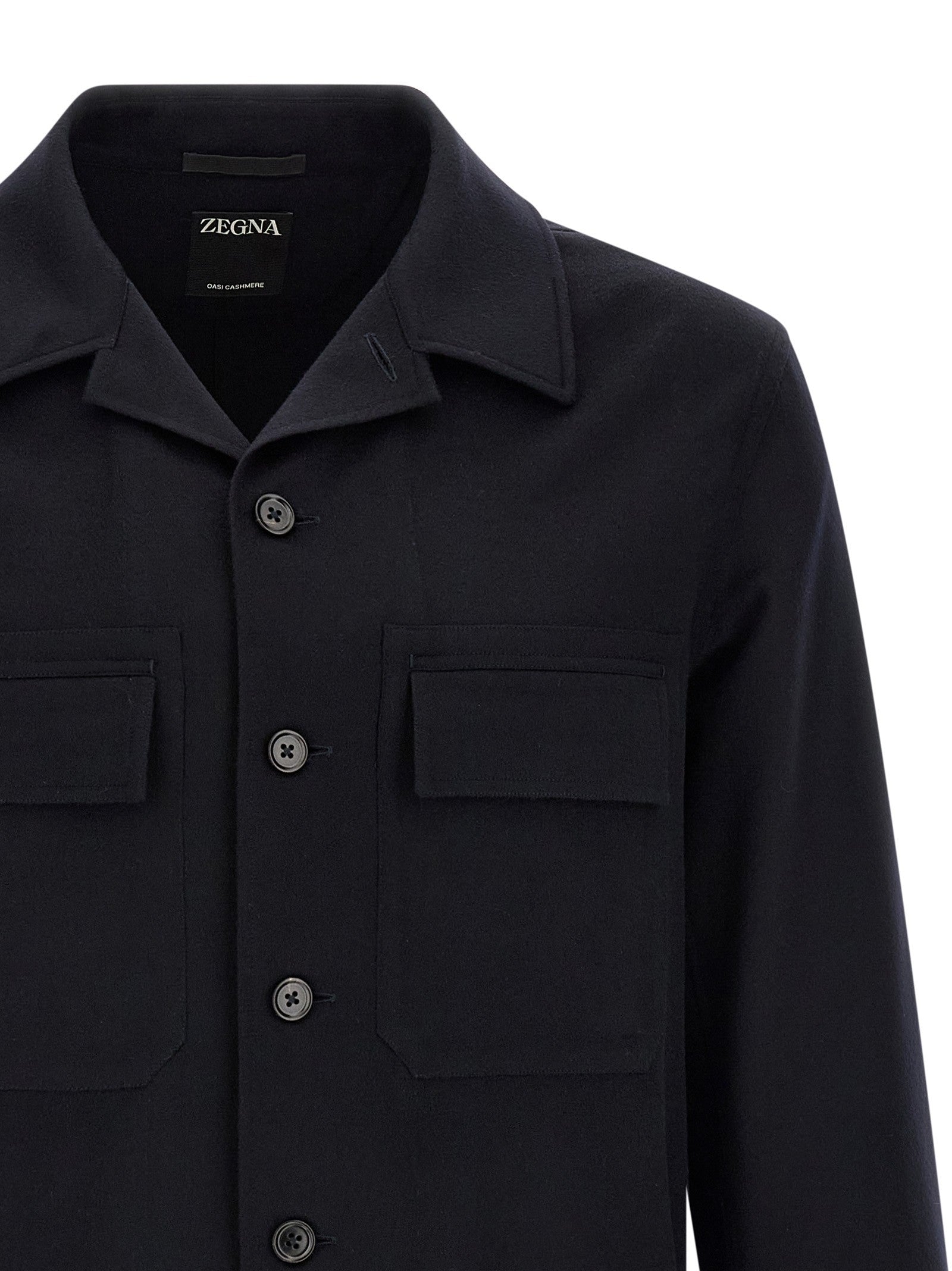 Zegna Oasis Cashmere Overshirt Blue