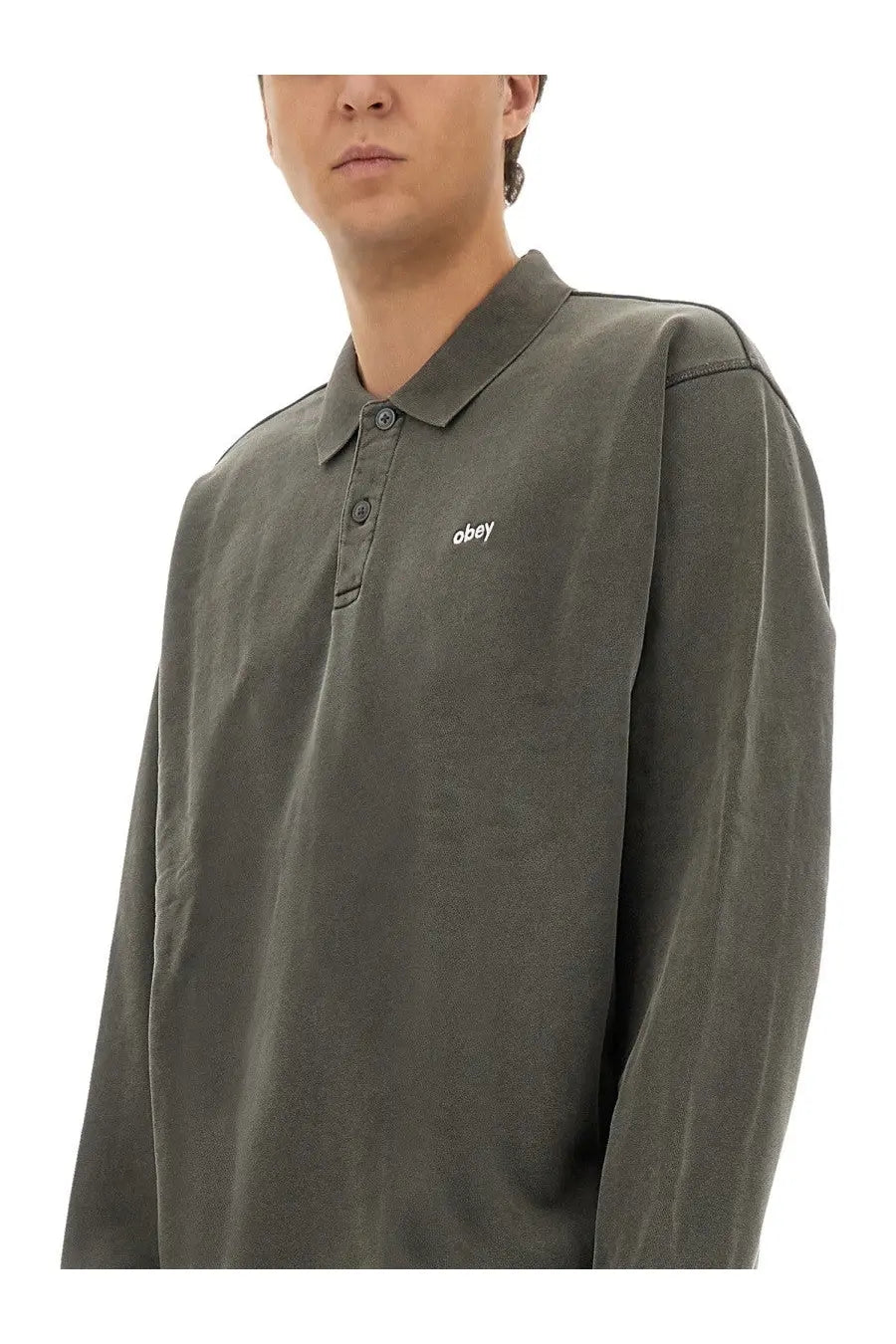 Obey Men's Cotton Polo Black, view 4