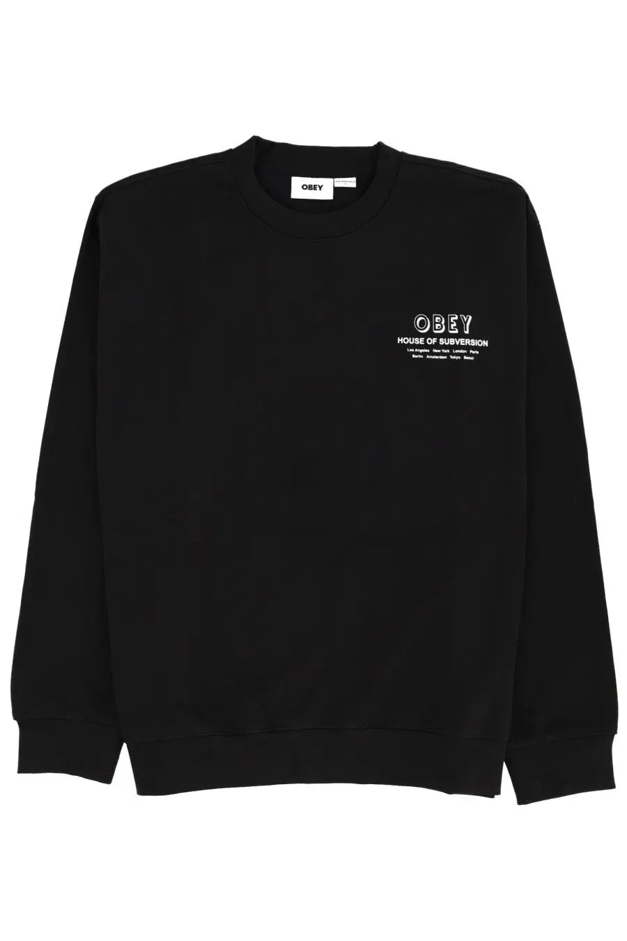 Obey Men's House of Subversion Sweatshirt Black