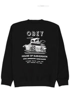 Obey Men's House of Subversion Sweatshirt Black, view 2