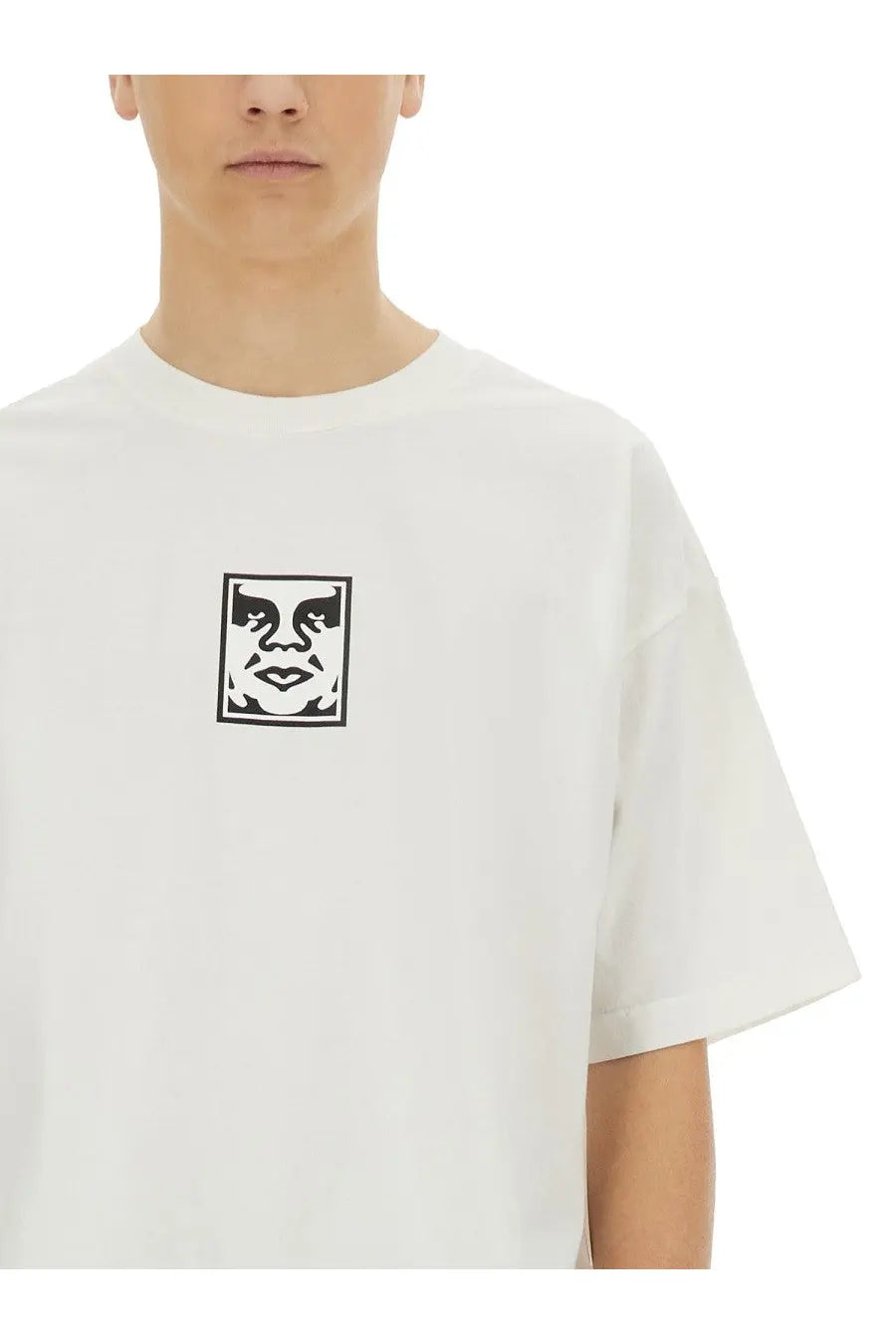 Obey Men's Icon Face Shirt White, view 4