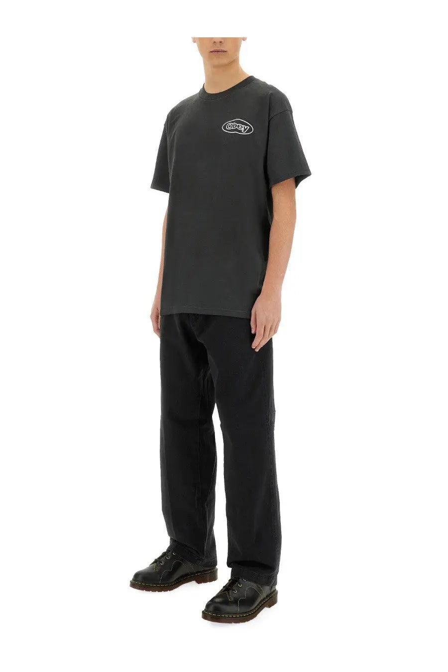 Obey Men's Reaction Shirt Black, view 2