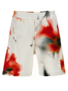 Alexander McQueen Obscured Flower Bermuda Shorts Gold
