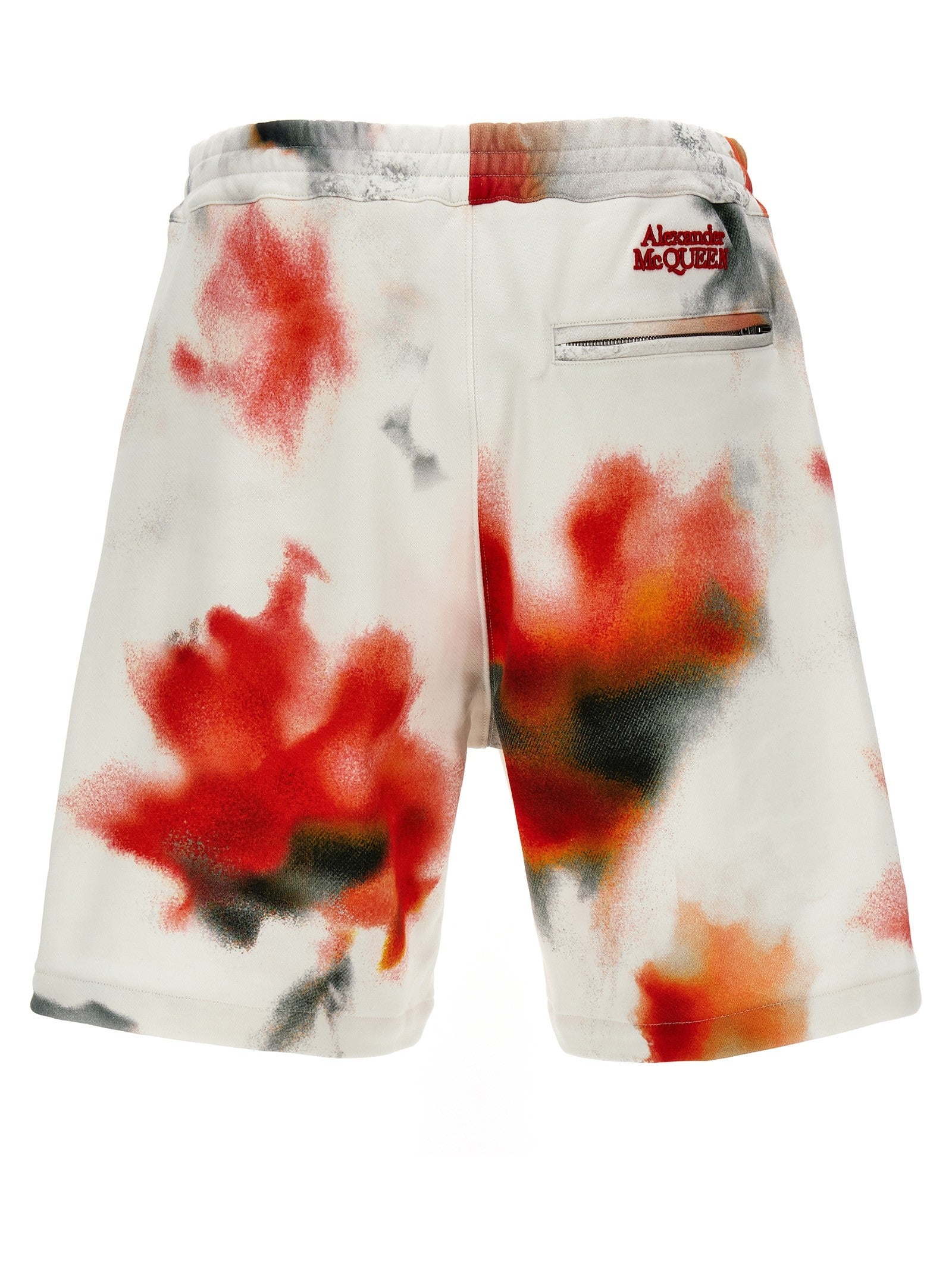 Alexander McQueen Obscured Flower Bermuda Shorts Gold