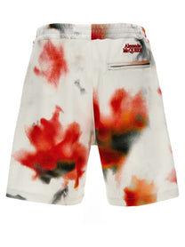 Alexander McQueen Obscured Flower Bermuda Shorts Gold