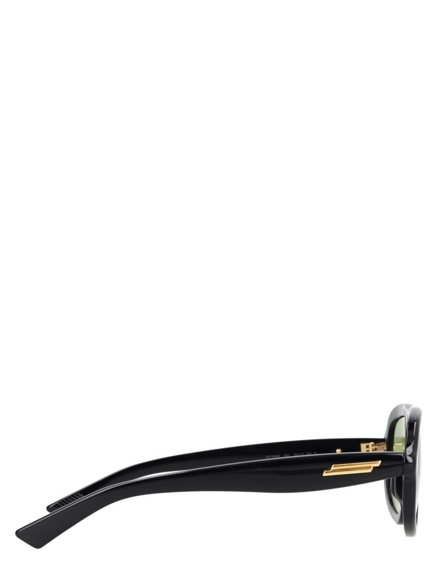 Bottega Veneta Women's Occhiale Da Sole Aviator Sophia Ribbon Green, view 3