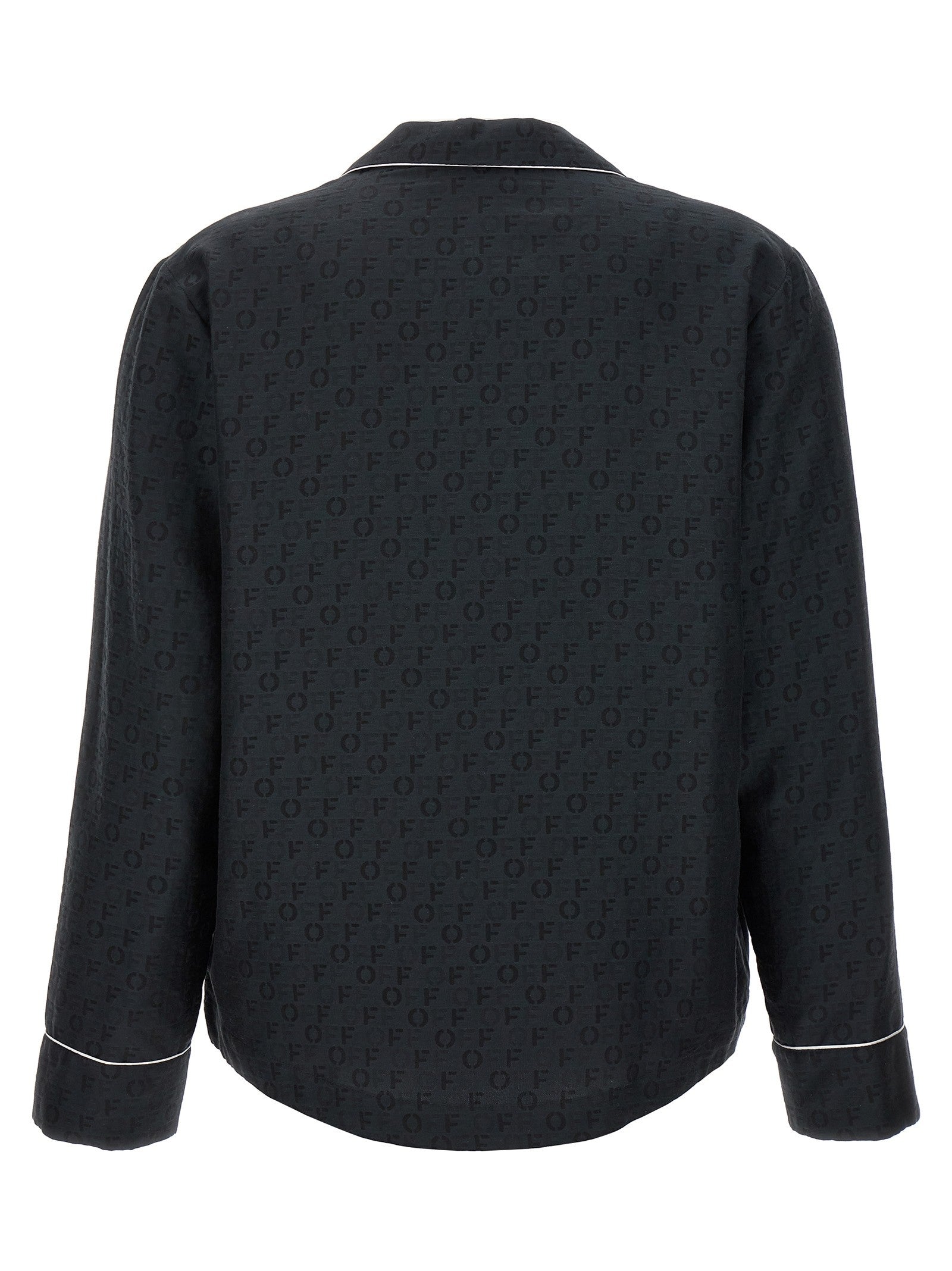 Off-White Off Jaquard Pajama Shirt Black