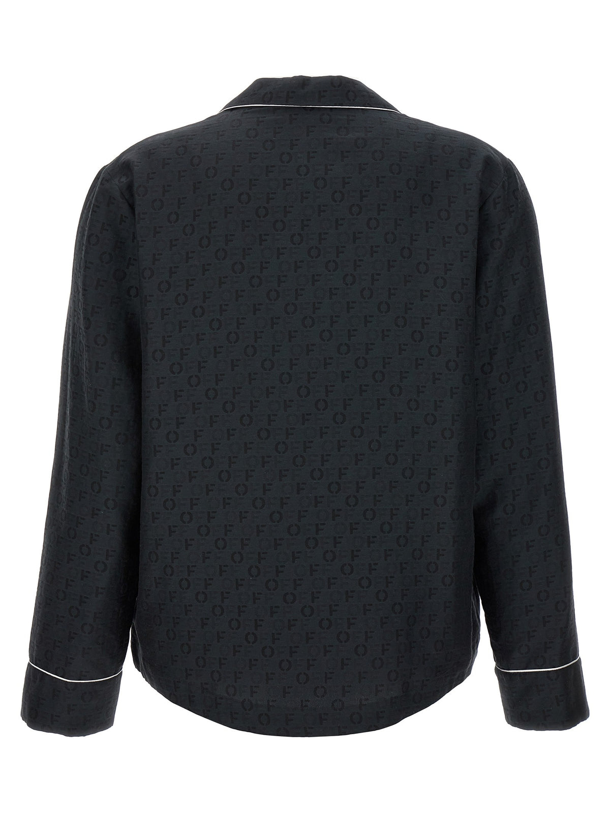 Off-White Off Jaquard Pajama Shirt Black, view 2