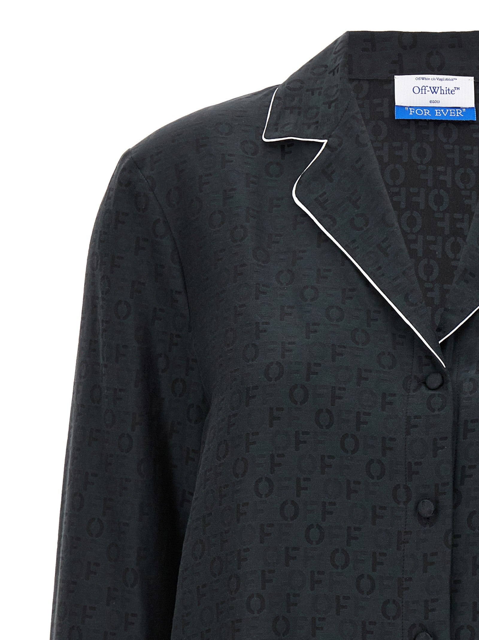 Off-White Off Jaquard Pajama Shirt Black