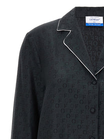 Off-White Off Jaquard Pajama Shirt Black