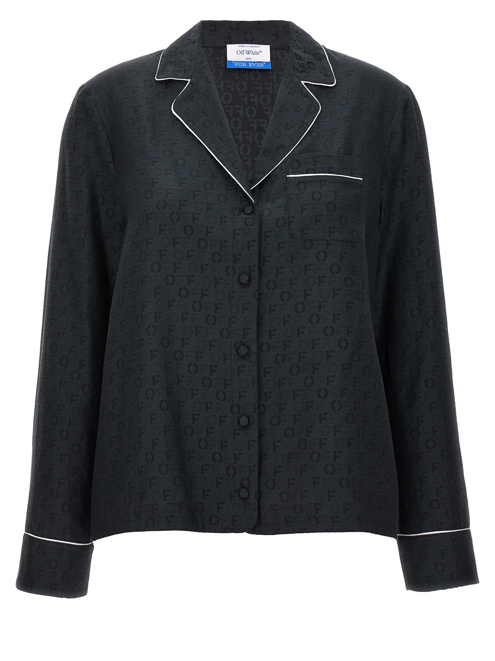 Off-White Off Jaquard Pajama Shirt Black