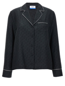 Off-White Off Jaquard Pajama Shirt Black