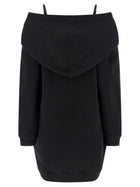 MM6 Maison Margiela Off Shoulder Hooded Dress Black, view 2