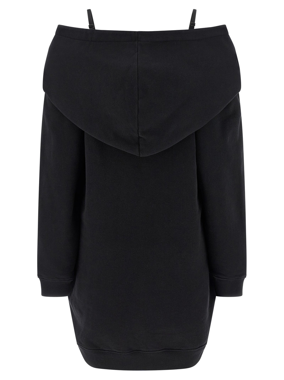 MM6 Maison Margiela Off Shoulder Hooded Dress Black, view 2