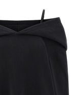 MM6 Maison Margiela Off Shoulder Hooded Dress Black, view 3