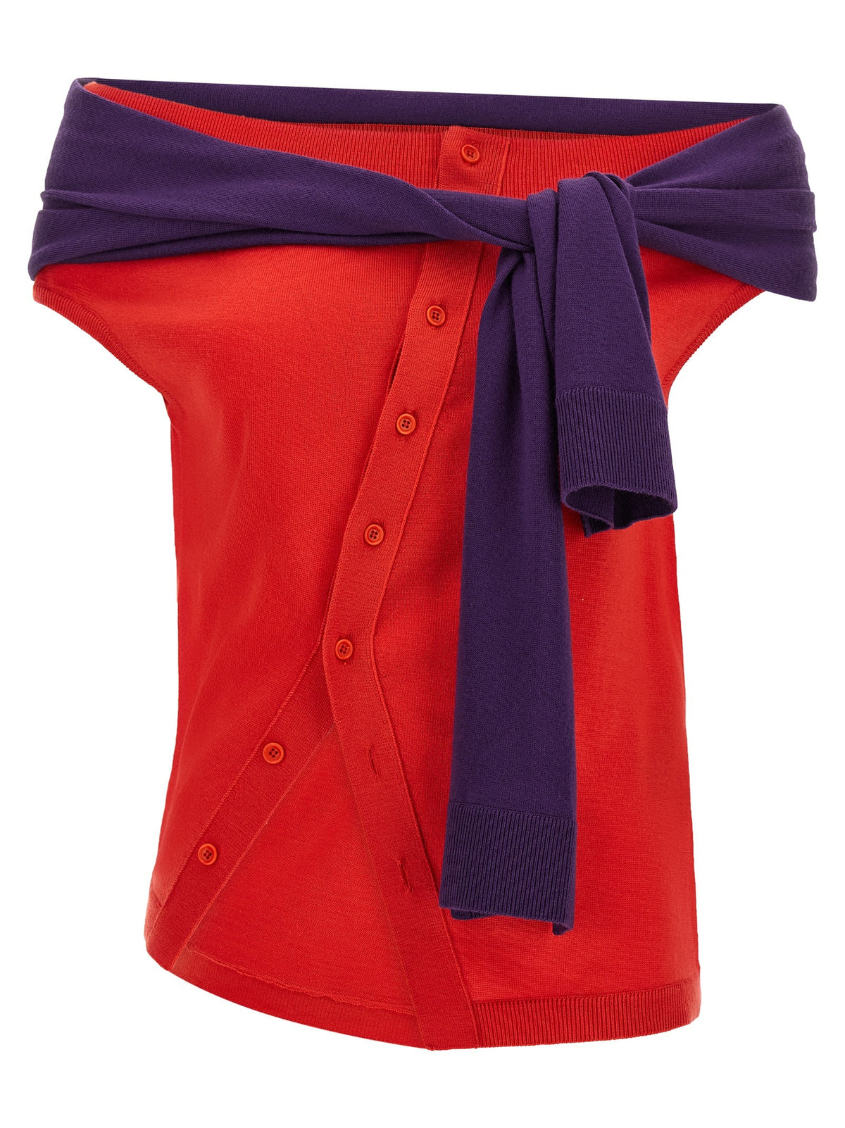 JW Anderson Off Shoulder Tank Top Red