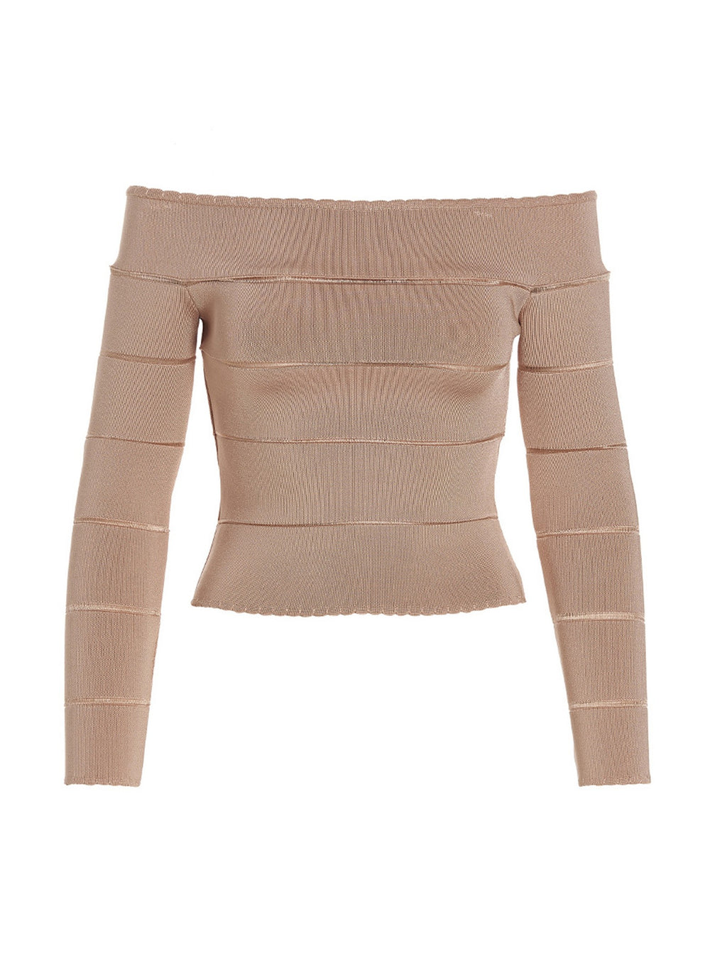 Alexandre Vauthier Off Shoulder Top Blue