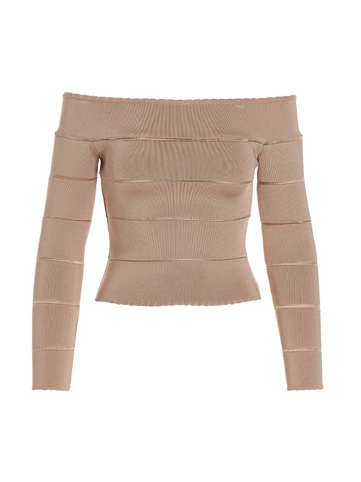 Alexandre Vauthier Off Shoulder Top Blue