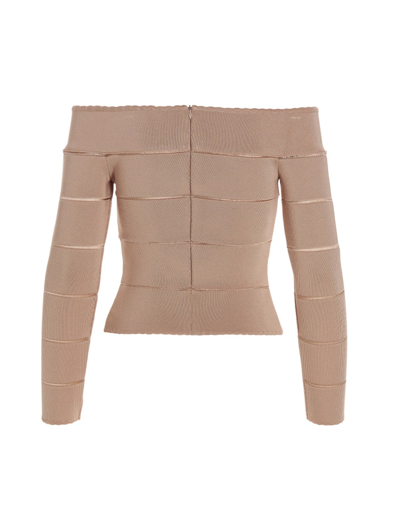 Alexandre Vauthier Off Shoulder Top Blue