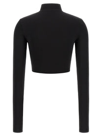 Off-White Off Stamp Crop Top Black