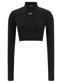 Off-White Off Stamp Crop Top Black