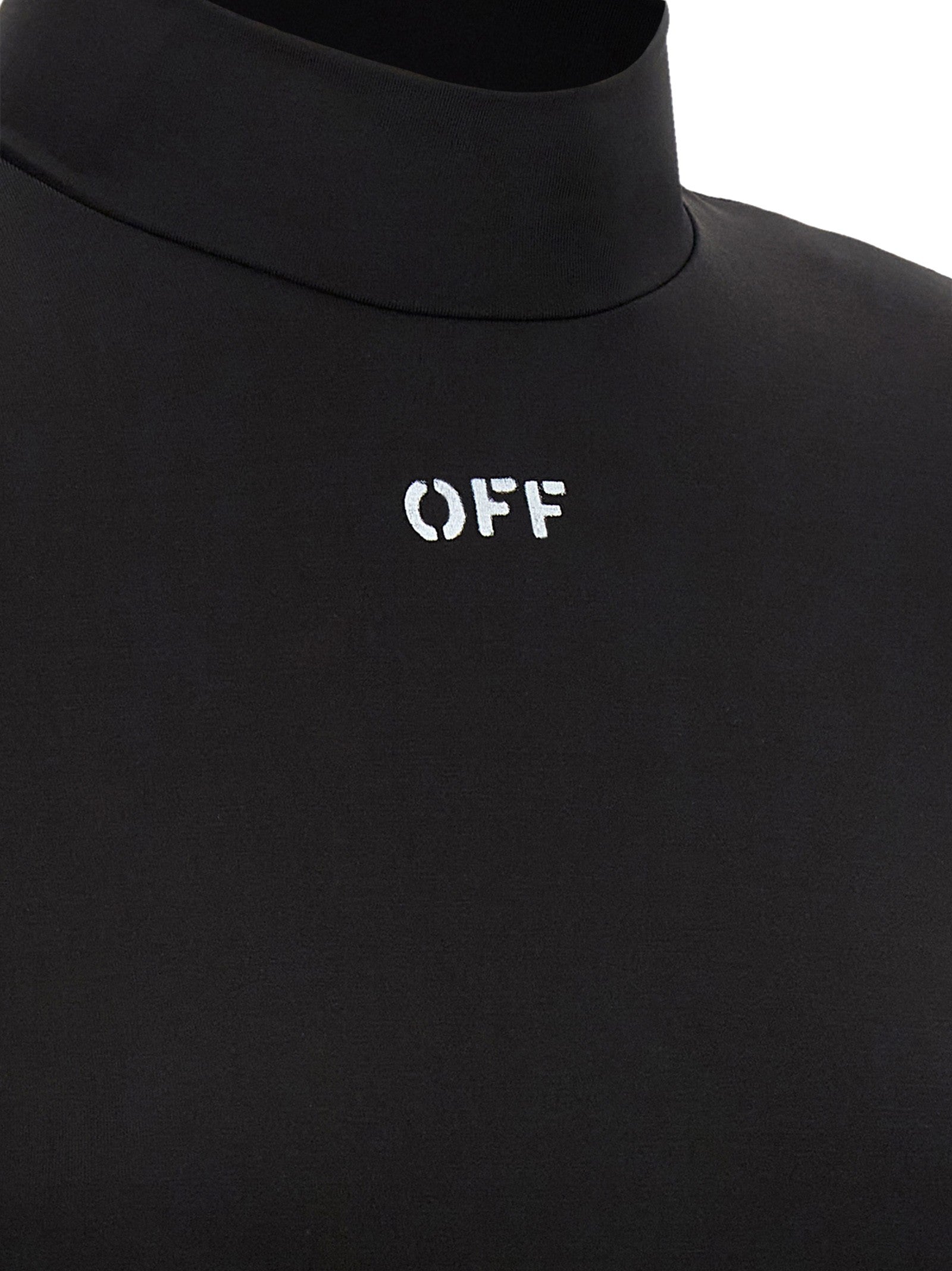 Off-White Off Stamp Crop Top Black
