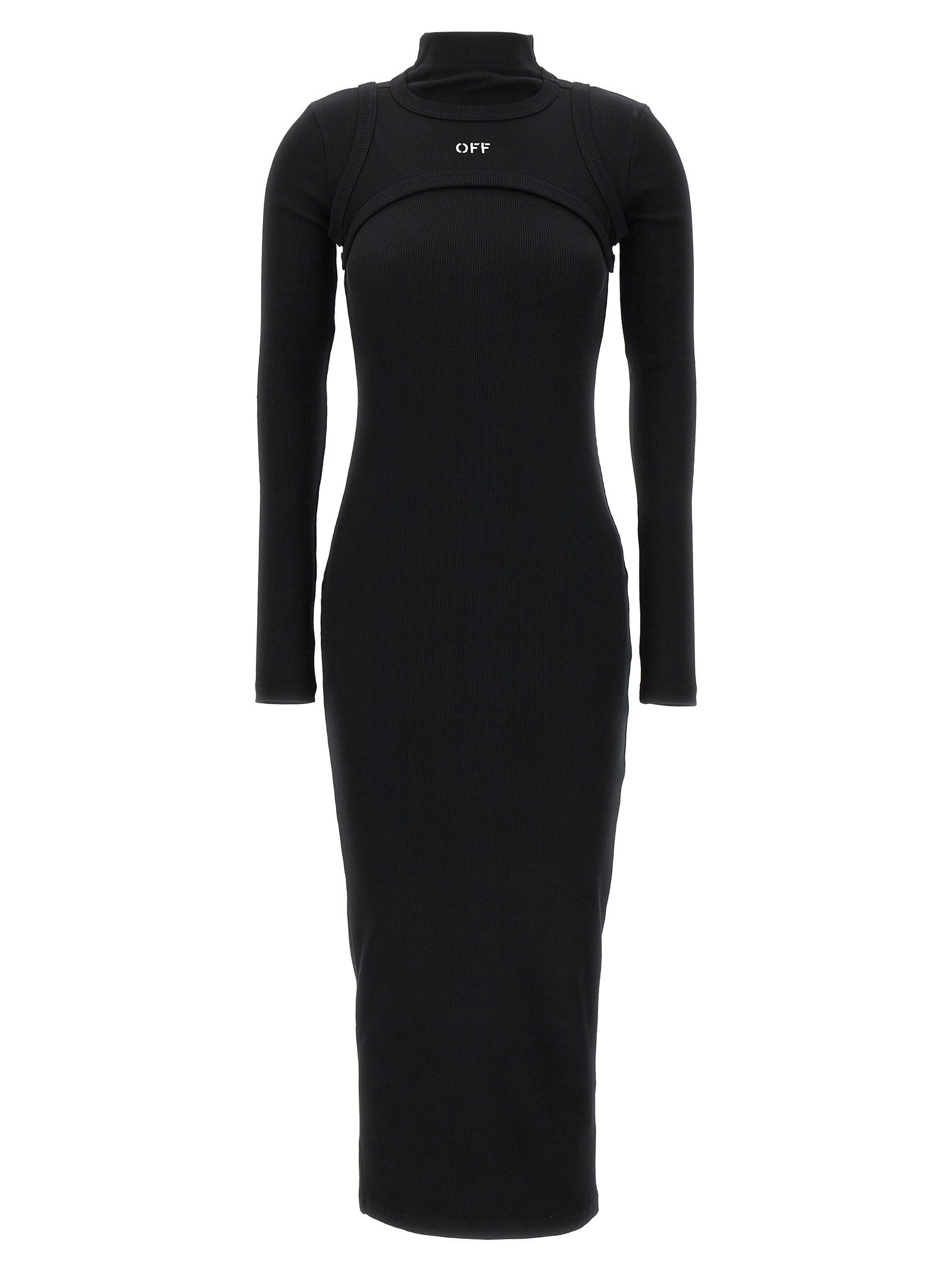 Off-White Off Stamp Dress Black