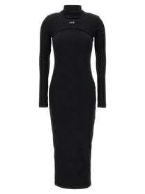 Off-White Off Stamp Dress Black