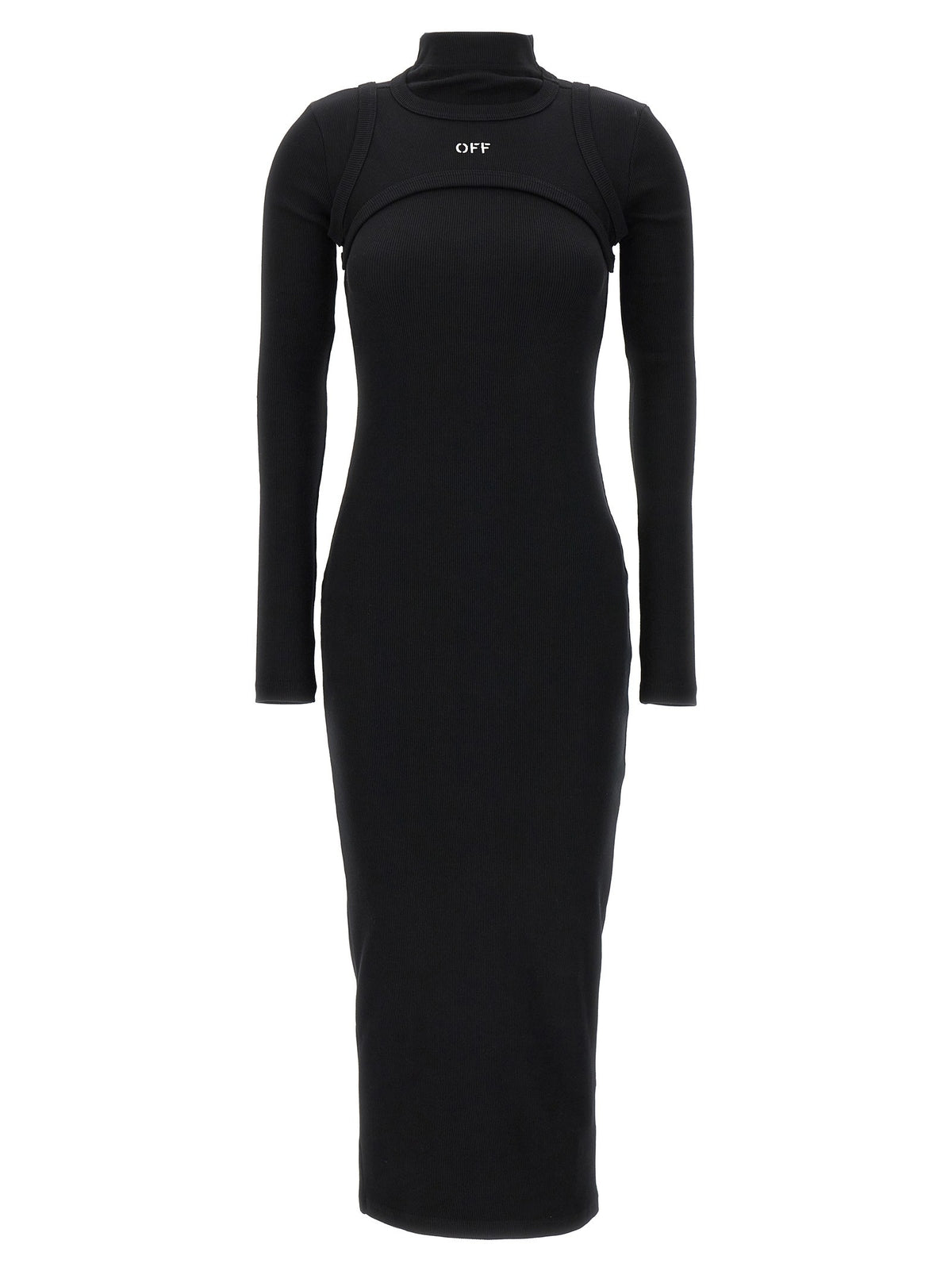 Off-White Off Stamp Dress Black