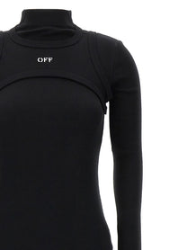 Off-White Off Stamp Dress Black