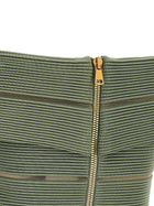 Balmain Off the Shoulder Crop Top Green, view 5
