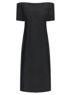 Jil Sander Off the Shoulder Dress Black