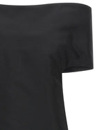 Jil Sander Off the Shoulder Dress Black, view 3