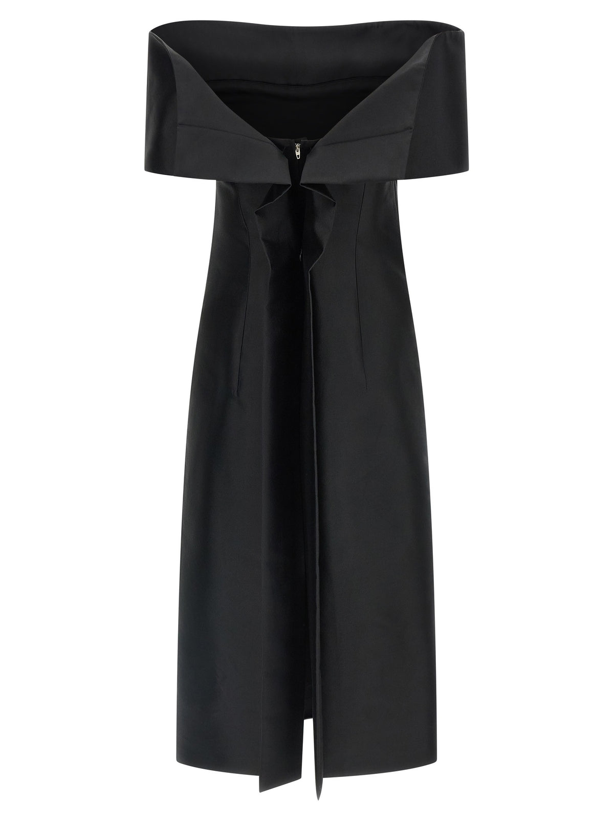 Jil Sander Off the Shoulder Dress Black, view 2