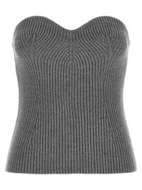 Jil Sander Off the Shoulder Top Grey