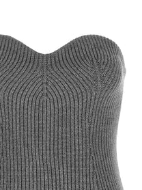 Jil Sander Off the Shoulder Top Grey
